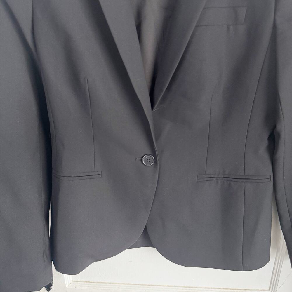 J. Crew Classic Bi Stretch Wool Blazer Single Breasted Button Academia 6 Black - Picture 5 of 13